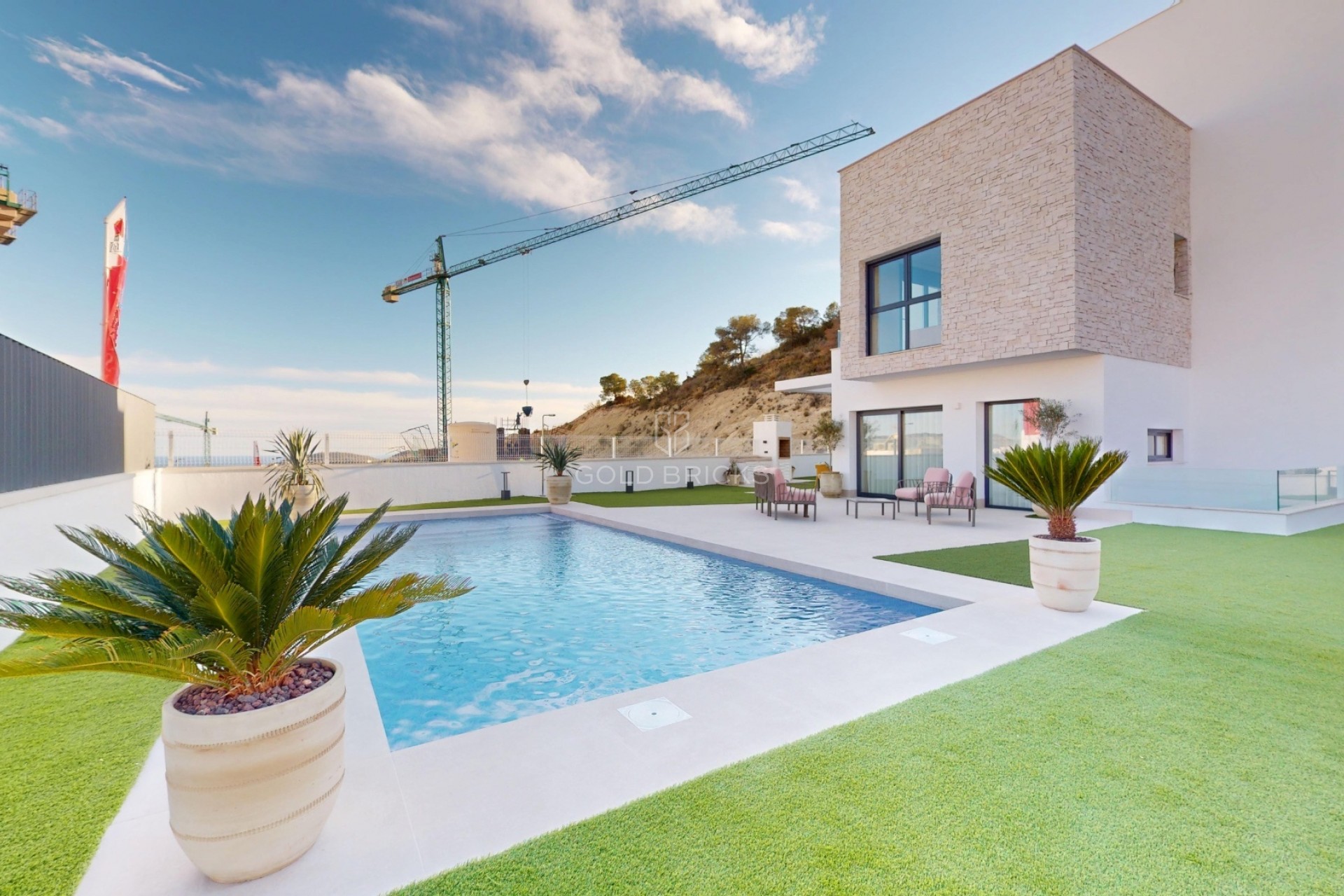 Villa de obra nueva con vistas al mar en Balcón de Finestrat, Benidorm